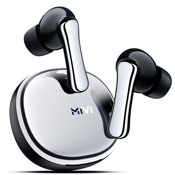 Mivi SuperPods Halo [Flagship Launch], True Wireless Earbuds with 35dB ANC, 3D Soundstage, 60H Playtime, Spatial Audio, Transparency Mode, 13mm Drivers, and IPX4 Water Resistance
