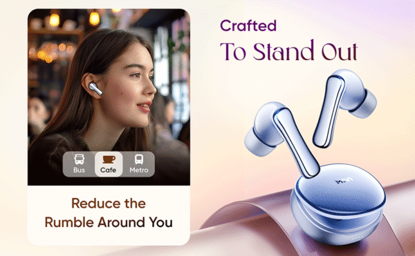 Mivi SuperPods Halo [Flagship Launch], True Wireless Earbuds with 35dB ANC, 3D Soundstage, 60H Playtime, Spatial Audio, Transparency Mode, 13mm Drivers, and IPX4 Water Resistance - Image 2